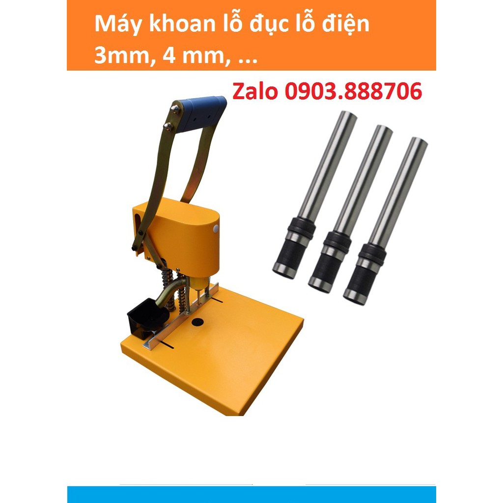 Máy khoan lỗ đục lỗ giấy máy đục lỗ 1 đầu 3mm, 4mm, 5mm