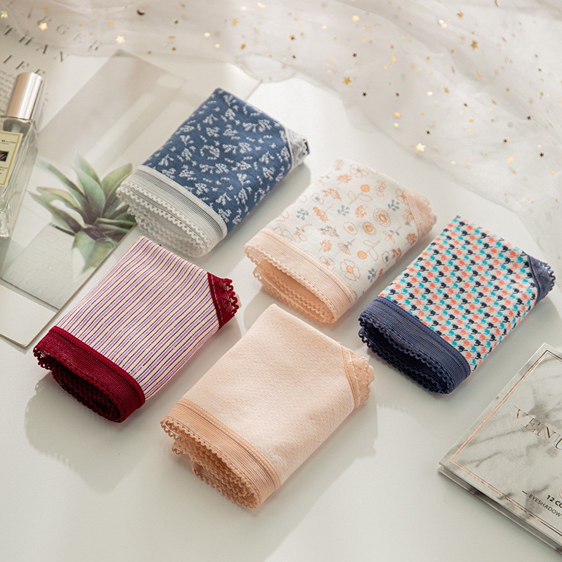 Quần lót nữ cotton cao cấp in hoạ tiết siêu đẹp QL10 | BigBuy360 - bigbuy360.vn