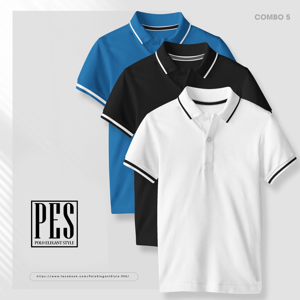 Áo Polo nam trơn PES BASIC 6 màu vải cá sấu siêu mát, giặt không bị xù lông thích hợp mặc nhà, đi chơi, đi du lịch | BigBuy360 - bigbuy360.vn