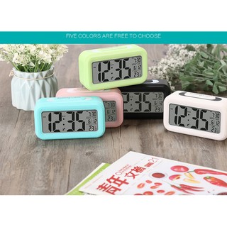 Đồng hồ để bàn hẹn giờ màn hình lớn có nhiệt kế và đèn nền CY-05