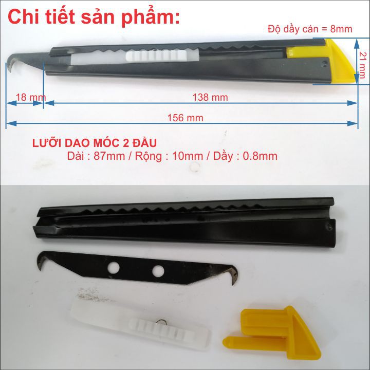 DAO CẮT CHỈ SỢI-CÁN SẮT ĐEN (LOẠI TRƯỢT)