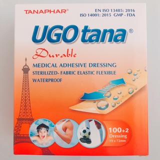 Băng cá nhân y tế - Urgotana (Hộp 100 + 2 miếng)