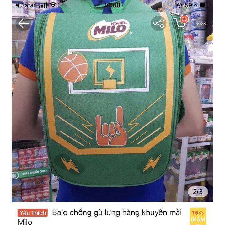 Balo chống gù milo