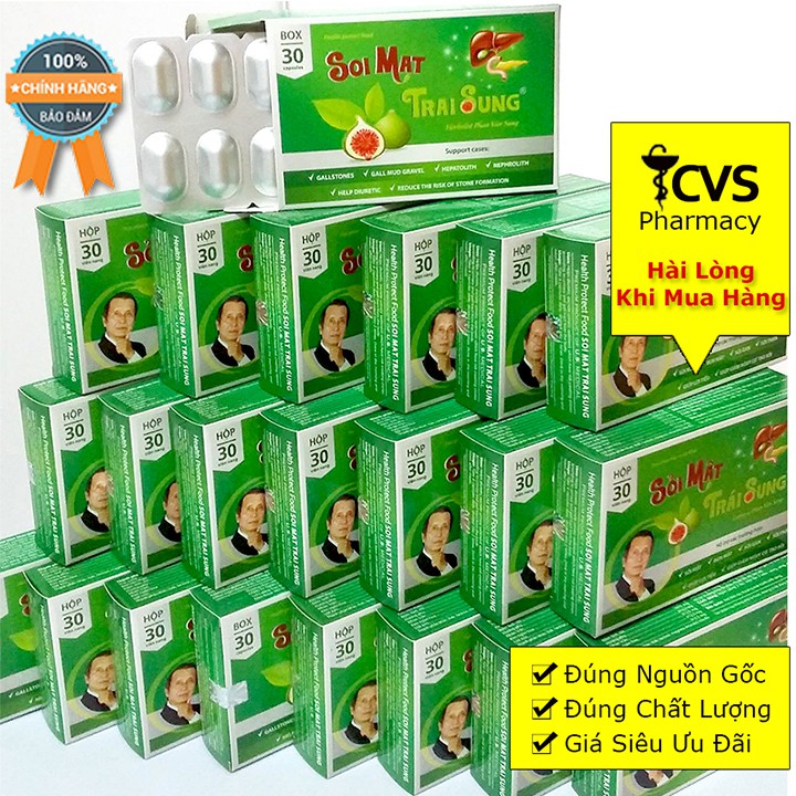 Sỏi Mật Trái Sung (Hộp 30 viên uống) - Tán Sỏi, Giảm Kích Thước Sỏi