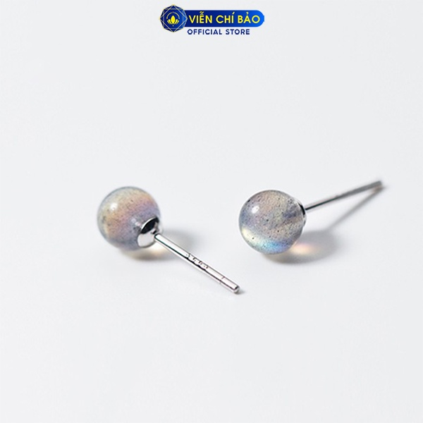 Bông tai bạc nữ đính đá mặt trăng chất liệu bạc 925 thời trang phụ kiện trang sức nữ Viễn Chí Bảo E032