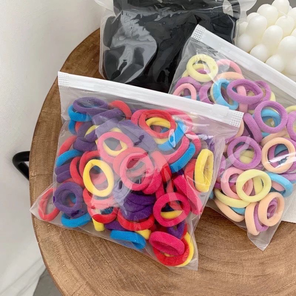 Dây buộc tóc nữ vải thun thời trang dây dột tóc nhiều màu co giãn hàn quốc - only store FA1