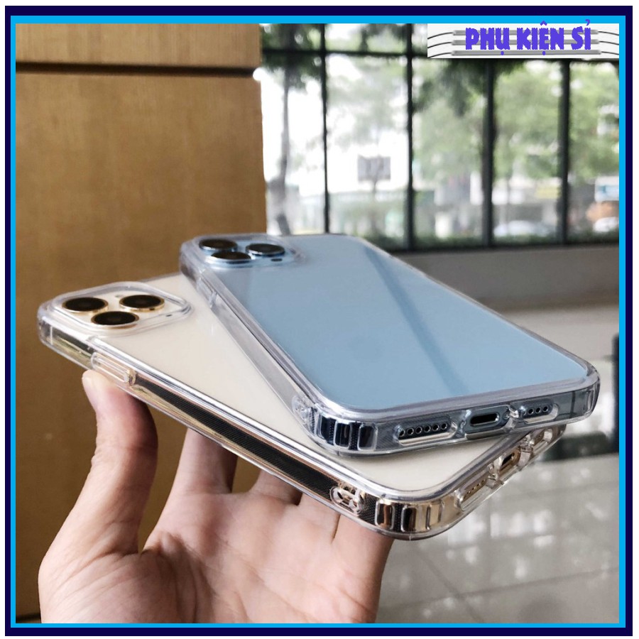 Ốp chống sốc đệm khí 4 góc Cao cấp, lưng cứng viền mềm iPhone 13 , 13 Pro , 13 Pro max trong suốt