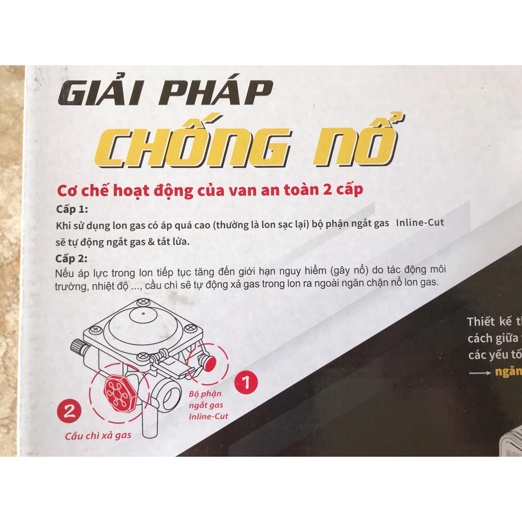 Bếp Gas mini inox Namilux PL1921AS 2S chống nổ (Hình thật sản phẩm)