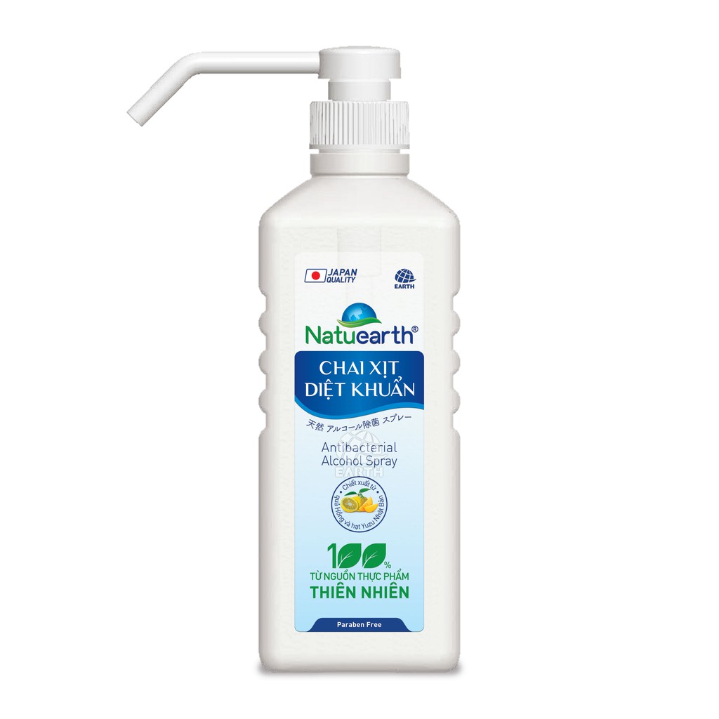 Cồn xịt diệt khuẩn ức chế SARS-CoV2 Natuearth Plus 750ml (Siêu Tiết Kiệm)