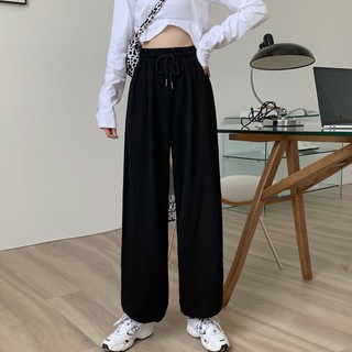 Quần bo gấu form thụng rộng Unisex, Quần thể thao phong cách jogger ống rộng bo chun