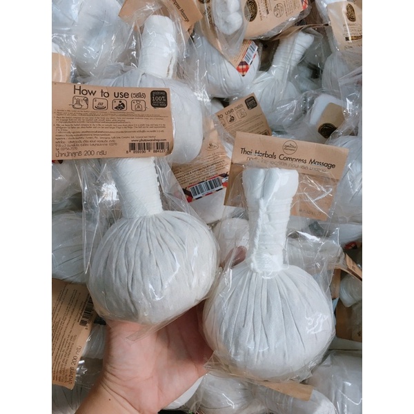 TÚI CHƯỜM NÓNG THẢO DƯỢC THÁI LAN - Thai herbal massage compress ball for face & body relaxing spa aroma
