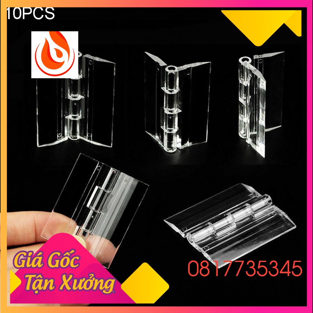 Bản lề nhựa mica 2cm trong suốt làm hộp mica
