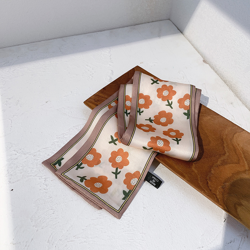 Dây Buộc Tóc Đính Hoa Xinh Xắn Phong Cách Hàn Quốc