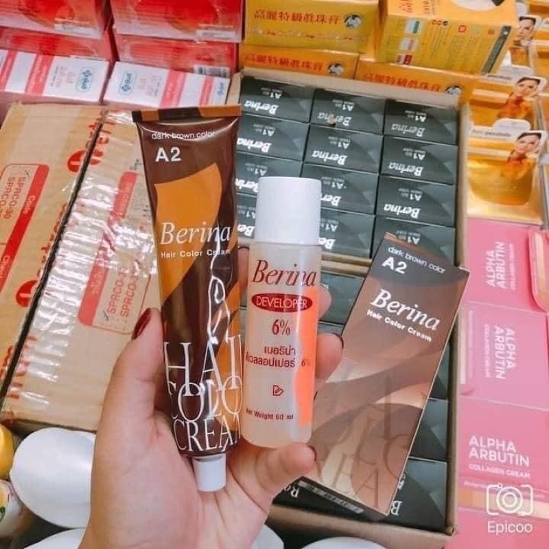 Nhuộm tóc Berina Màu nâu , màu đen Thái Lan