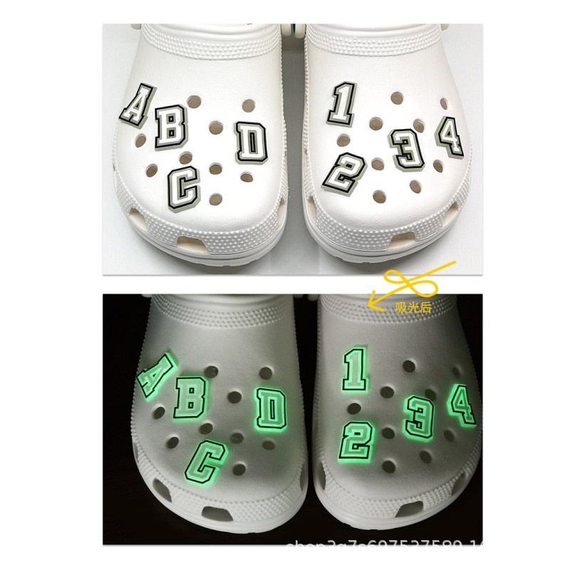 Phụ Kiện Khóa Dây Giày Bằng Nhựa PVC Dạ Quang Độc Đáo