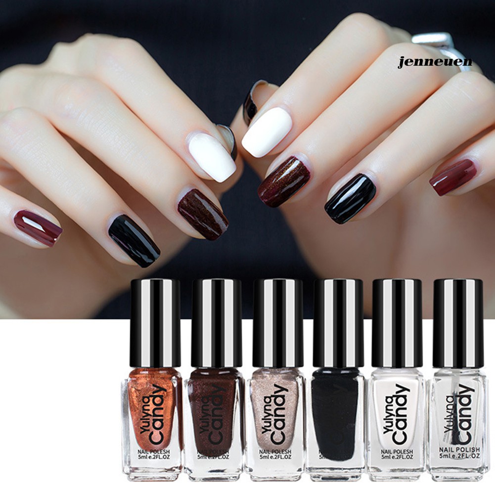 Bộ 6 Lọ Sơn Móng Tay Mau Khô Bền Màu Tiện Dụng