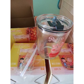 Cốc chia vạch pha sữa cho bé(tặng kèm ống hút silicon mềm mại) 350ml
