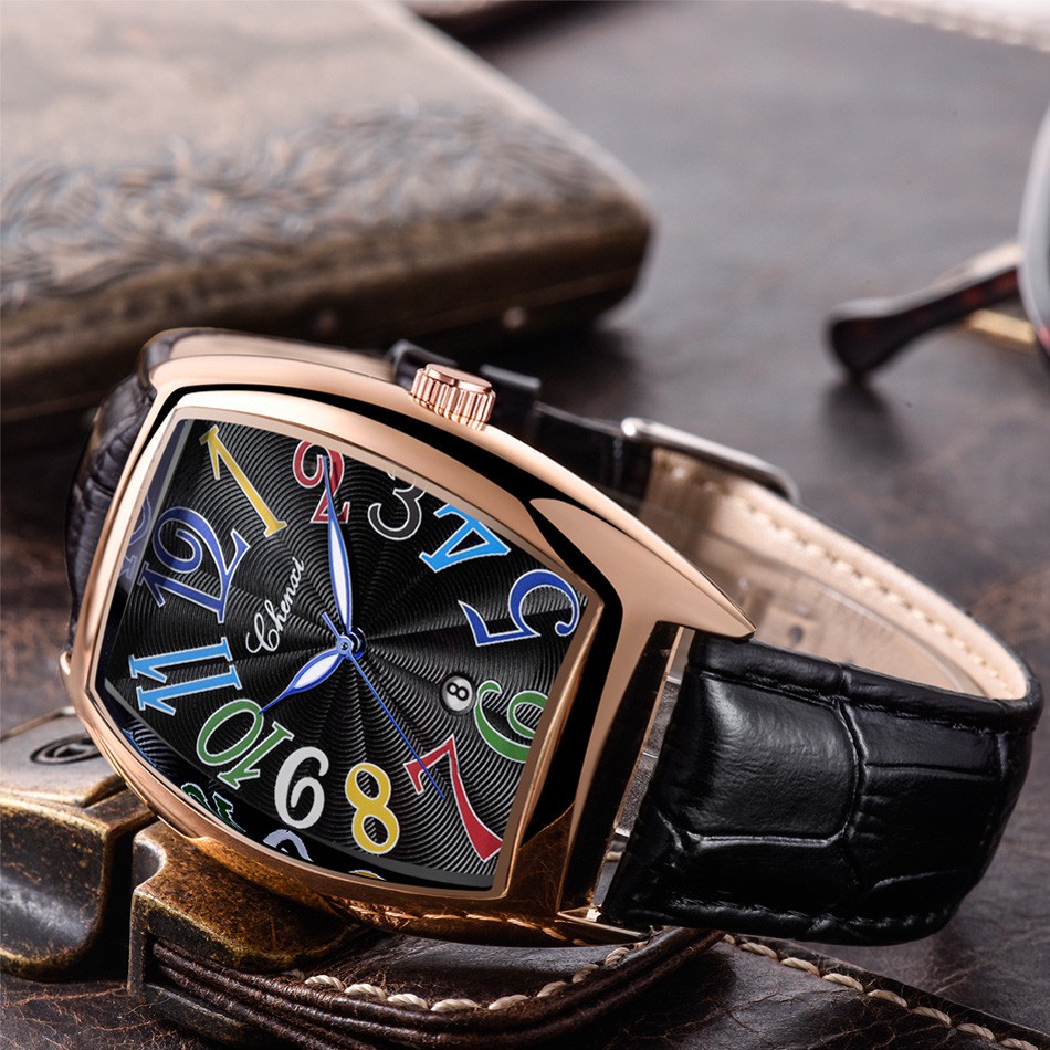 Đồng Hồ Nam Dây Da Sang Trọng Chexi 8217