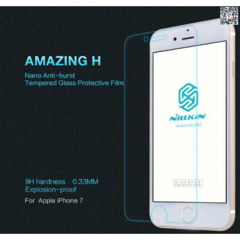 Kính cường lực IPhone 7/8 hiệu Nillkin 9H xịn chính hãng