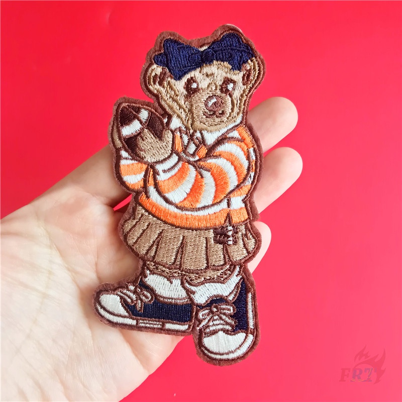 1 Sticker Ủi Thêu Hình Gấu Hoạt Hình 02: Leisure Time