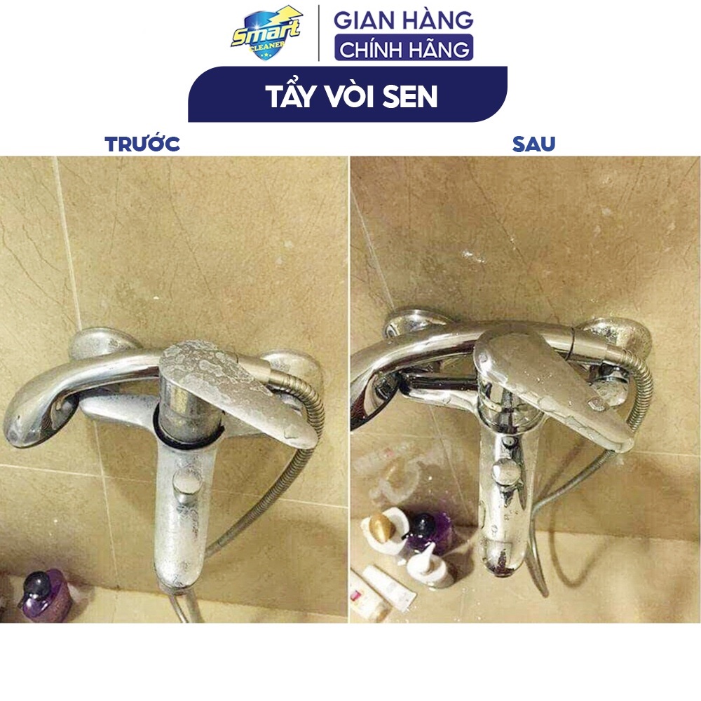 SMART TC - Nước tẩy rửa cặn Inox canxi Vòi Sen nhà tắm - bồn chậu Inox tường gạch làm sạch vết nước cứng 300/500ml