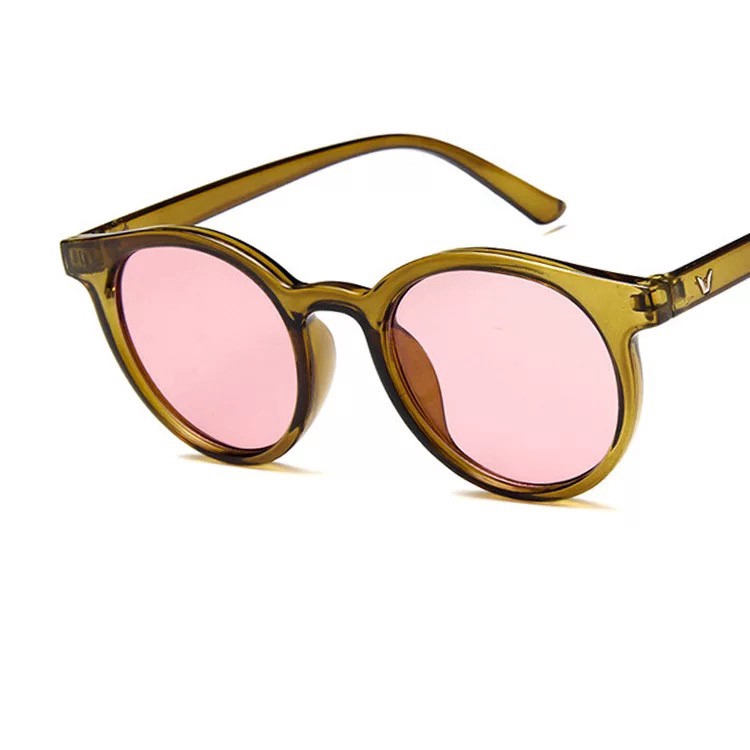 ▲Thanh toán tại chỗ▼New Korean Fashion Trend Round Frame Women Sunglasses