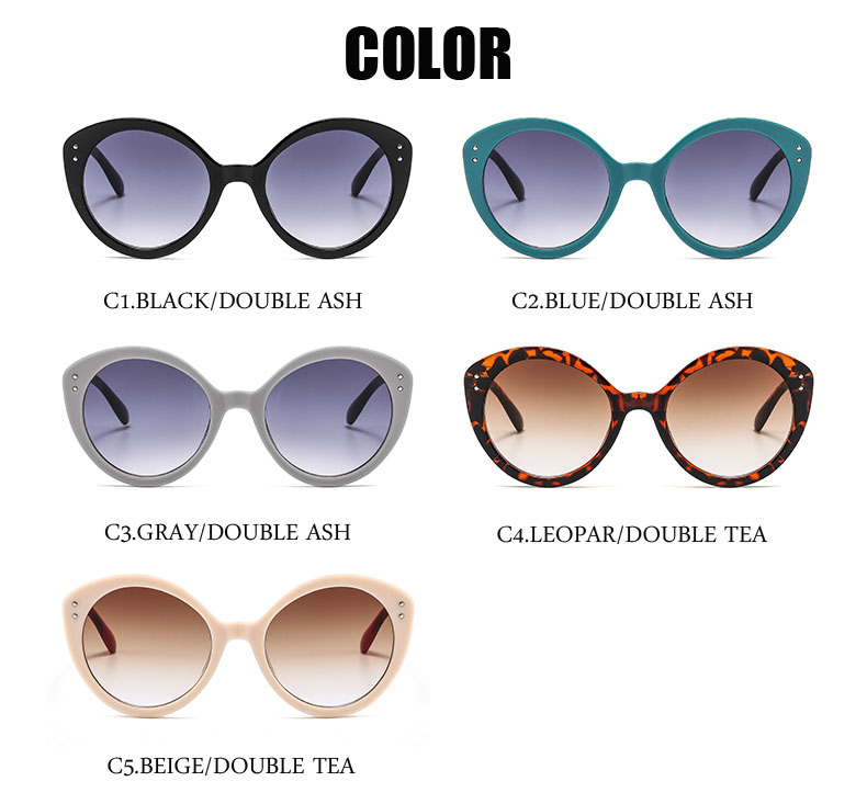 Kính Mát Mắt Mèo Gọng Kim Loại Phong Cách Retro Cho Nữ