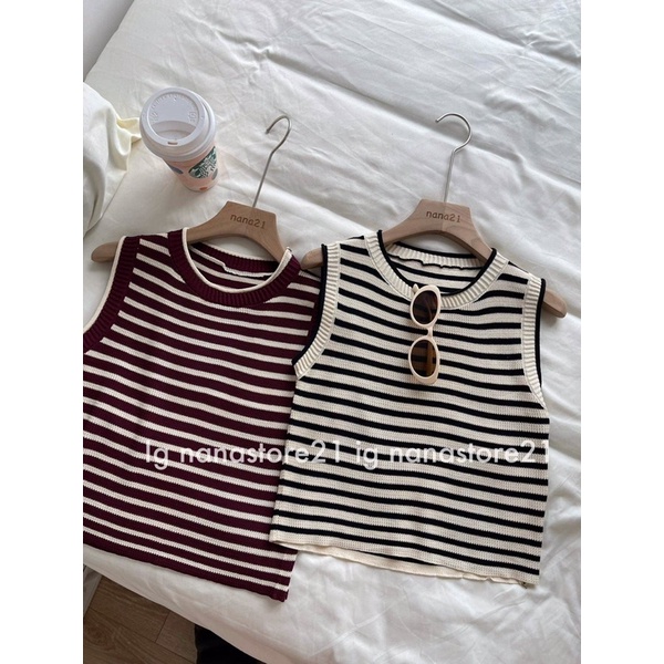 Áo ba lỗ mongtoghi kẻ ngang Nana21 Nanastore21