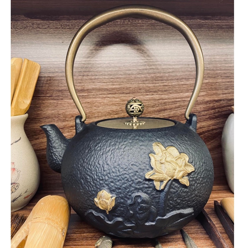 Ấm đun nước đặt bàn-ấm tetsubin gang