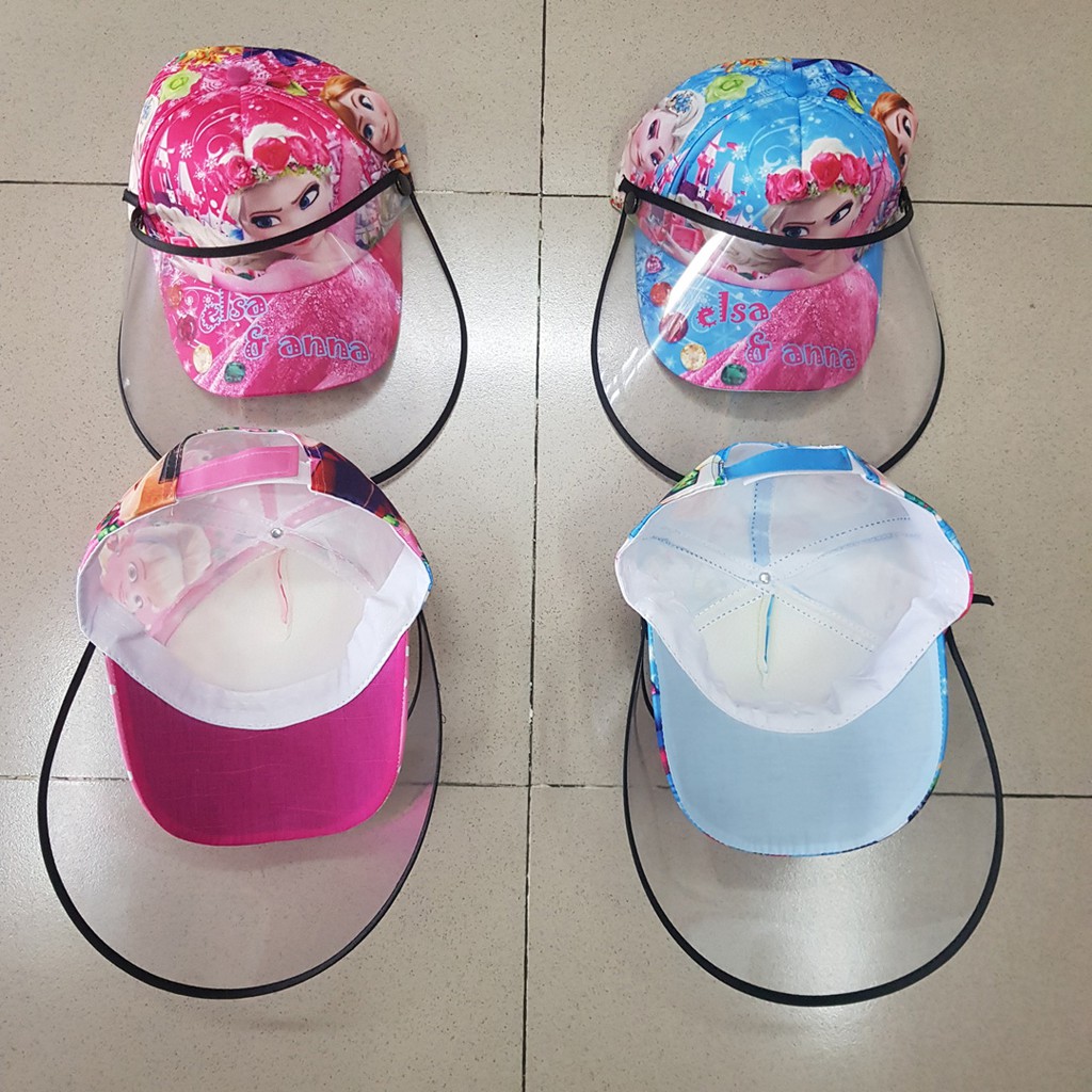 Nón Frozen Elsa Anna màng chắn virus và bụi bẩn
