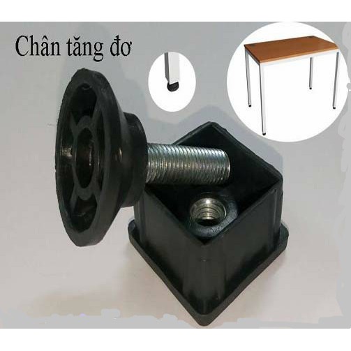 Bộ chân tăng chỉnh vuông 40 ốc 10 đóng chân bàn ghế sắt, bộ tăng chỉnh vuông 40xM10x40, Nhựa Hưng Việt | Shopee Việt Nam