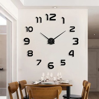 Đồng hồ treo tường dán tường 3d kích thước 130x130cm - nhiều mẫu lựa chọn