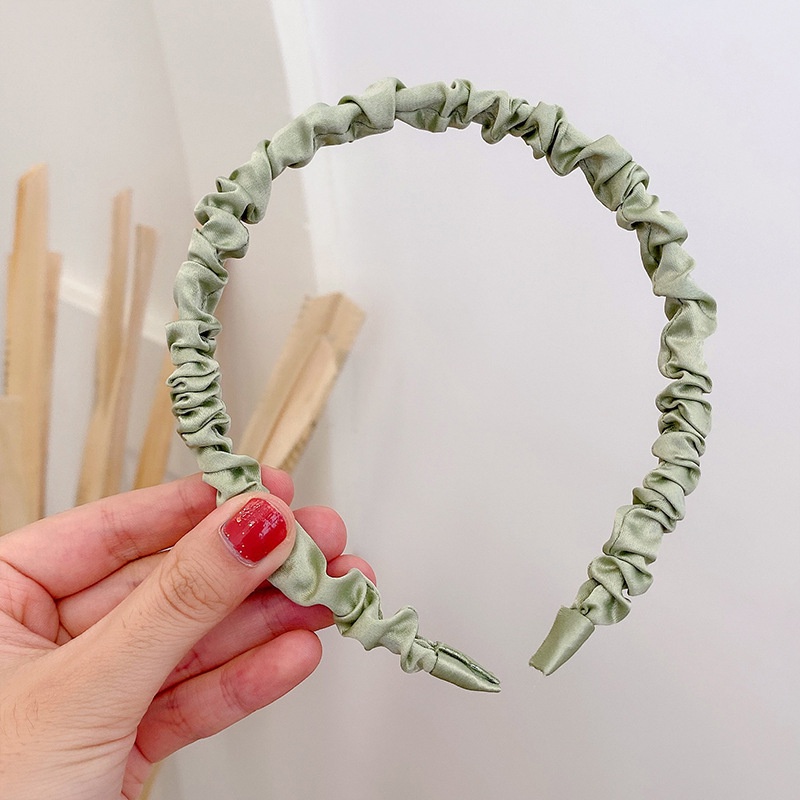 Bờm tóc, cài tóc nhún bèo lụa trơn nhiều màu dễ thương Jelishop