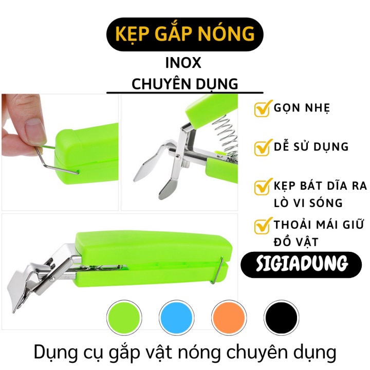 [SGD] Kẹp gắp đồ - Dụng cụ gắp đồ nóng (bát nóng, dĩa nóng,...) tiện lợi màu đen 2653