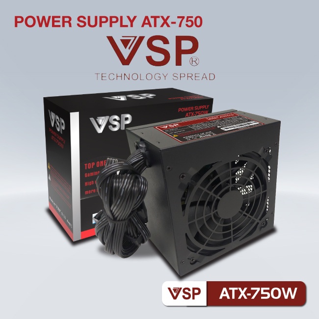 Nguồn máy tính VSP 750w - chính hãng VSP bảo hành 2 năm