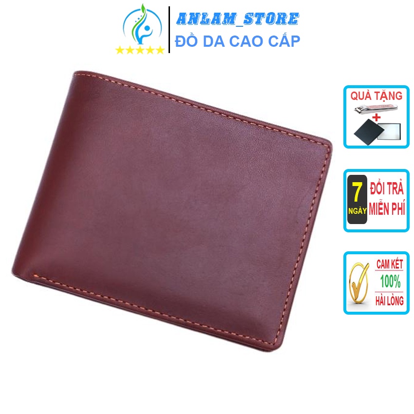 Ví Nam Da Bò Siêu Bền Đẹp Full Box - Da Bò Sáp Pullup Cam Kết Hoàn Tiền Nếu Không Hài Lòng  - Mã AL068