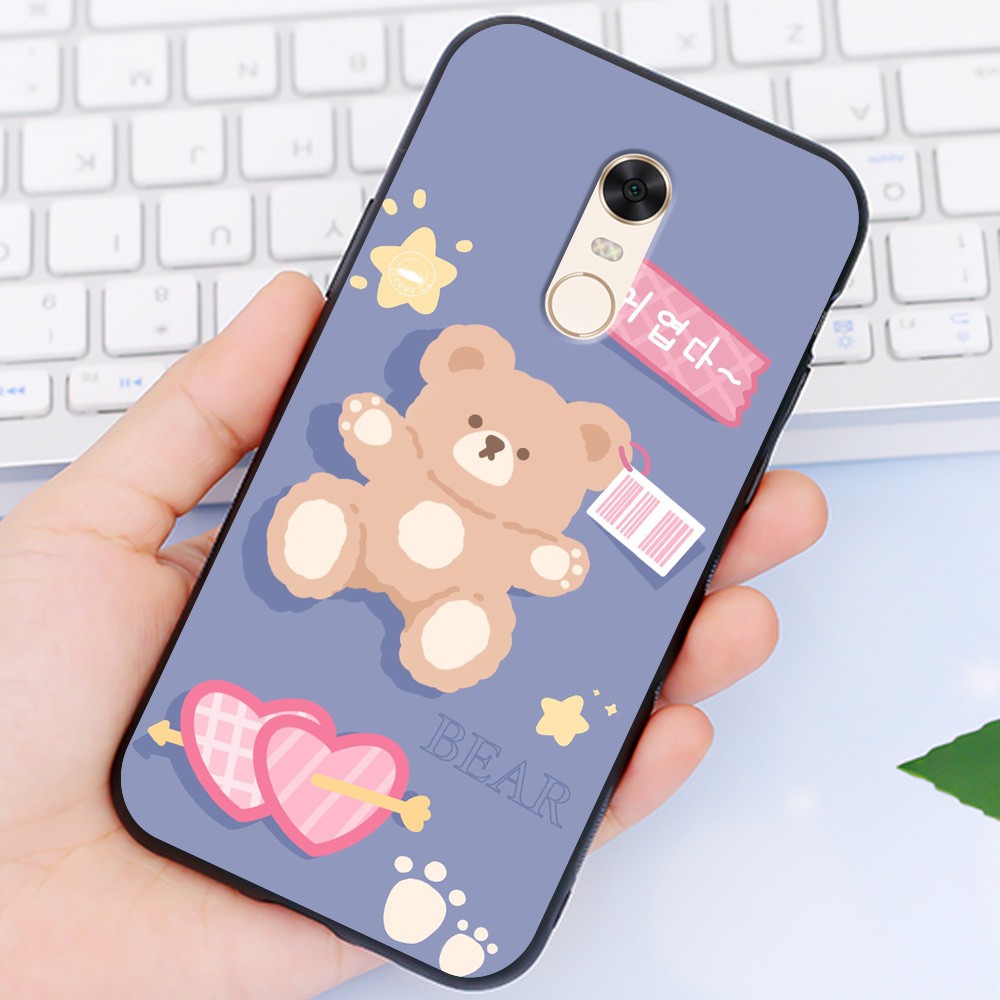 Ốp Xiaomi 🌻 Ốp lưng Xiaomi Redmi Note 4x Redmi 5 Plus Cute Bear nhựa cao cấp viền silicon - Banana Store