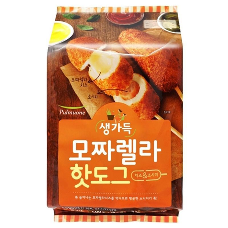 Bánh hotdog nhân phô mai mozzarella Pulmuone 400g