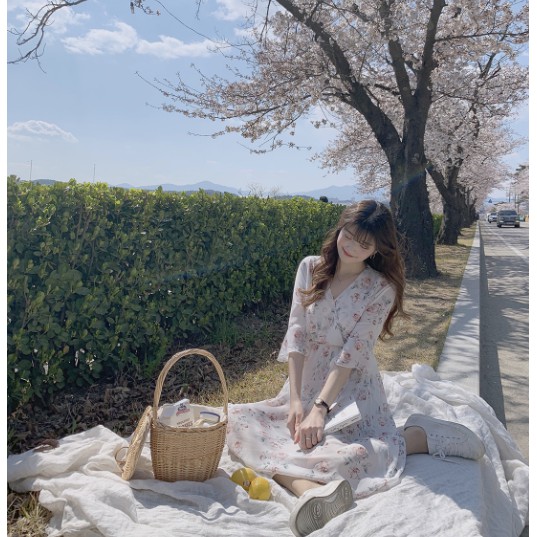 (CÓ SẴN) ĐẦM MAXI VOAN HOA ĐI BIỂN DU LỊCH CHỤP KỶ YẾU KỈ YẾU | BigBuy360 - bigbuy360.vn