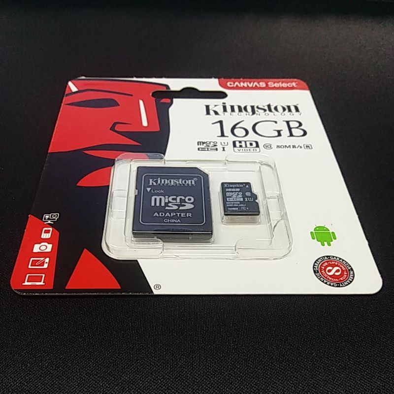 Thẻ nhớ 16Gb Kington MicroSD kèm Adapter