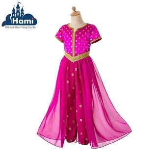 Hm0561 - trang phục áo liền quần hóa trang nàng công chúa jasmine cho bé gái