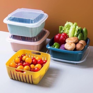 BỘ RỔ NHỰA KÈM CHẬU CÓ NẮP