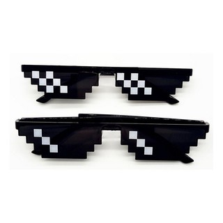 H&L Kính mát Pixel không khung in chữ It Meme Thug Life MLG cho Unisex