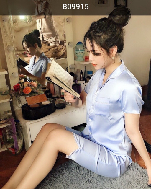 Bộ pijama lụa lửng siêu xinh (4 màu) | BigBuy360 - bigbuy360.vn