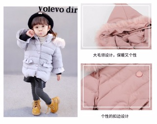 Áo Khoác Phao Mũ Lông cho bé