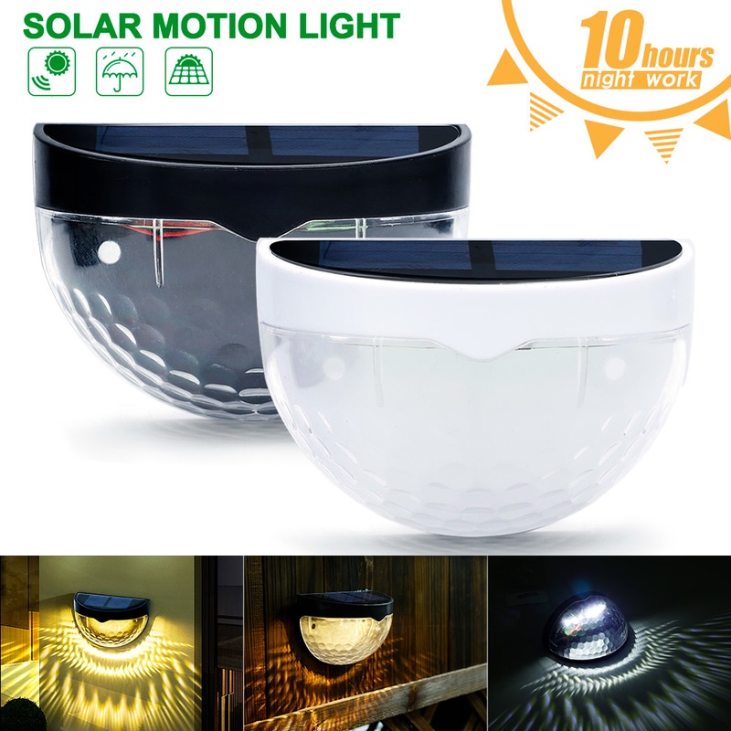 6 Đèn Led Treo Tường Chống Nước Hình Bán Nguyệt Chạy Năng Lượng Mặt Trời Trang Trí Sân Vườn