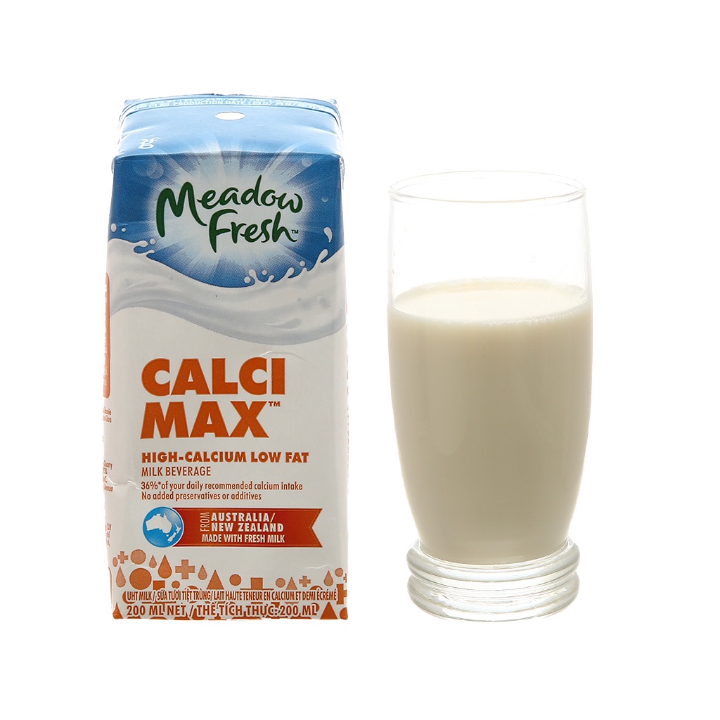Sữa Tươi Tiệt Trùng MEADOW FRESH CANXI 200ml - Nhập khẩu Úc