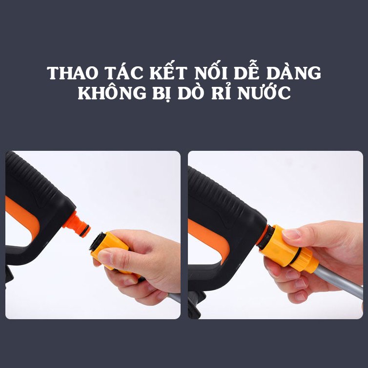 Máy rửa xe áp lực cao - Kèm dây dài 5m, súng rửa xe mini gia đình tiện dụng