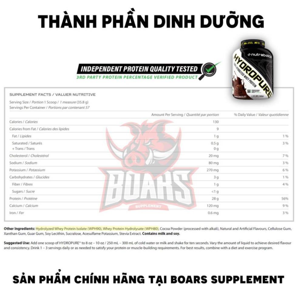 HYDROPURE HYDROLYZED WHEY - WHEY PROTEIN 100% THỦY PHÂN