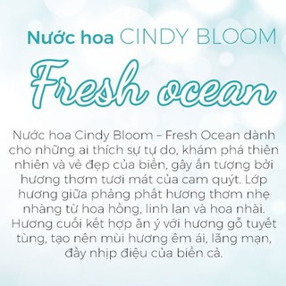 Nước Hoa Nữ Cindy Bloom Fresh Ocean 50ml